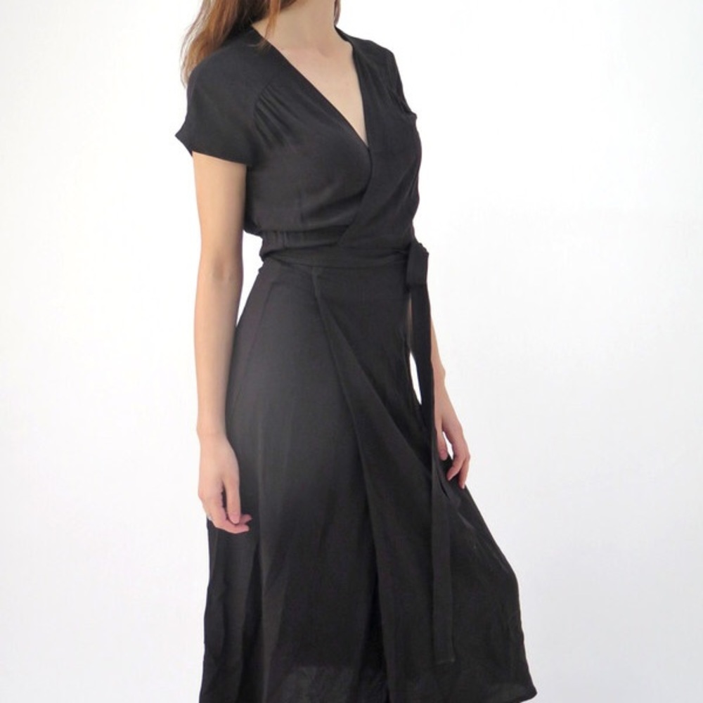 Ali Golden Wrap Dress